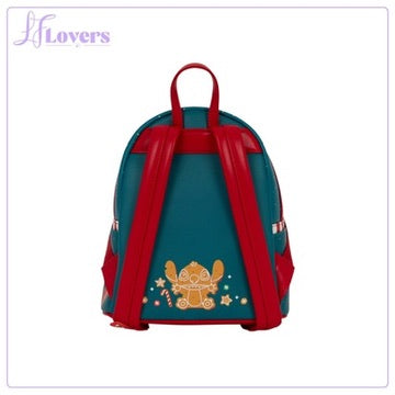 Load image into Gallery viewer, Loungefly Disney Lilo &amp; Stitch Holiday Celebration Mini Backpack - Preorder
