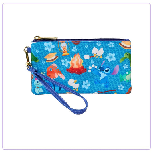Loungefly Disney Stitch Camping Cuties AOP Nylon Wristlet - PRE ORDER - LF Lovers
