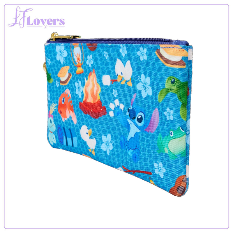 Load image into Gallery viewer, Loungefly Disney Stitch Camping Cuties AOP Nylon Wristlet - PRE ORDER - LF Lovers
