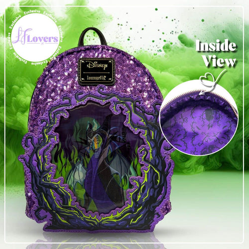 Loungefly Disney Sleeping Beauty Maleficent Lenticular Mini Backpack - PRE ORDER - LF Lovers