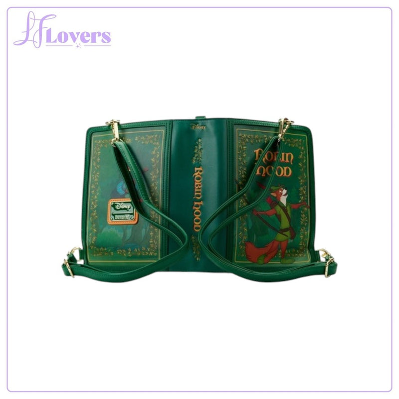 Load image into Gallery viewer, Loungefly Disney Classic Books Robin Hood Convertible Crossbody - Preorder
