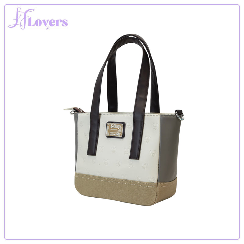 Load image into Gallery viewer, Loungefly Disney Mickey And Friends Faux Leather And Canvas Mini Tote Bag
