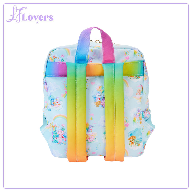 Load image into Gallery viewer, Loungefly Carebears Cousins AOP Nylon Square Mini Backpack
