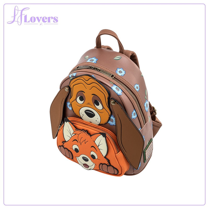 Load image into Gallery viewer, Loungefly Disney Fox And The Hound Tod And Copper Cosplay Mini Backpack
