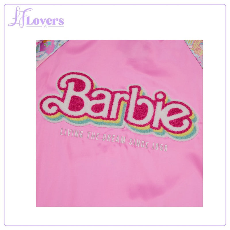 Load image into Gallery viewer, Loungefly Barbie 65th Anniversary Bomber Jacket
