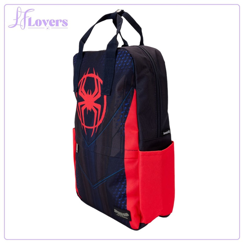 Load image into Gallery viewer, Loungefly Marvel Spiderverse Miles Morales Suit Full Size Nylon Backpack - PRE ORDER - LF Lovers
