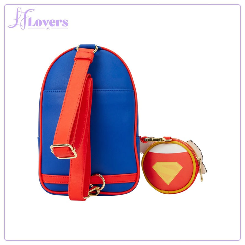 Load image into Gallery viewer, Loungefly DC Supergirl Krypto Sling Crossbody Bag - LF Lovers
