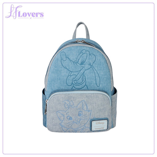 Loungefly Disney Dogs & Cats Faux Denim Mini Backpack