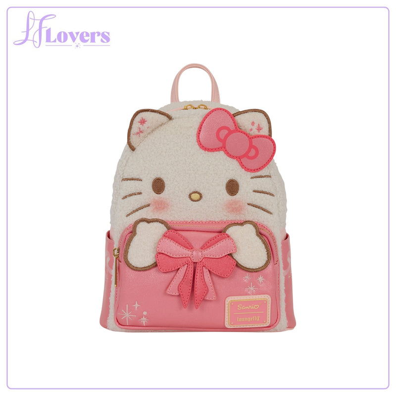 Load image into Gallery viewer, Loungefly Sanrio Hello Kitty Holiday Plush &amp; Glitter Cosplay Mini Backpack - Preorder - LF Lovers
