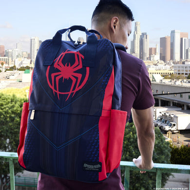 Loungefly Marvel Spiderverse Miles Morales Suit Full Size Nylon Backpack - PRE ORDER - LF Lovers