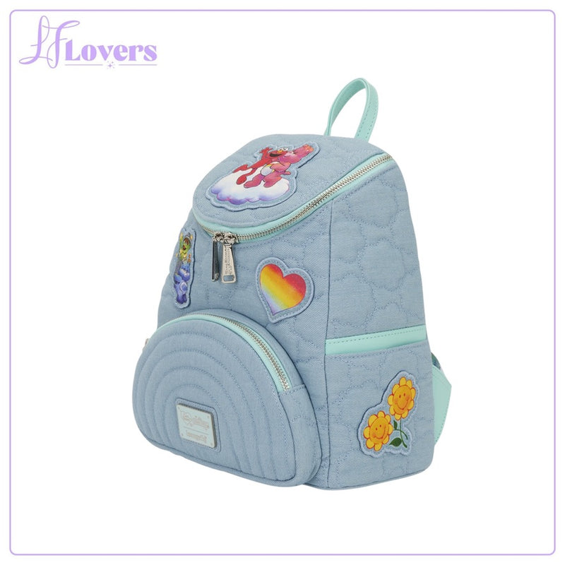 Load image into Gallery viewer, Loungefly Care Bears X Sesame Street Denim Mini Backpack - LF Lovers
