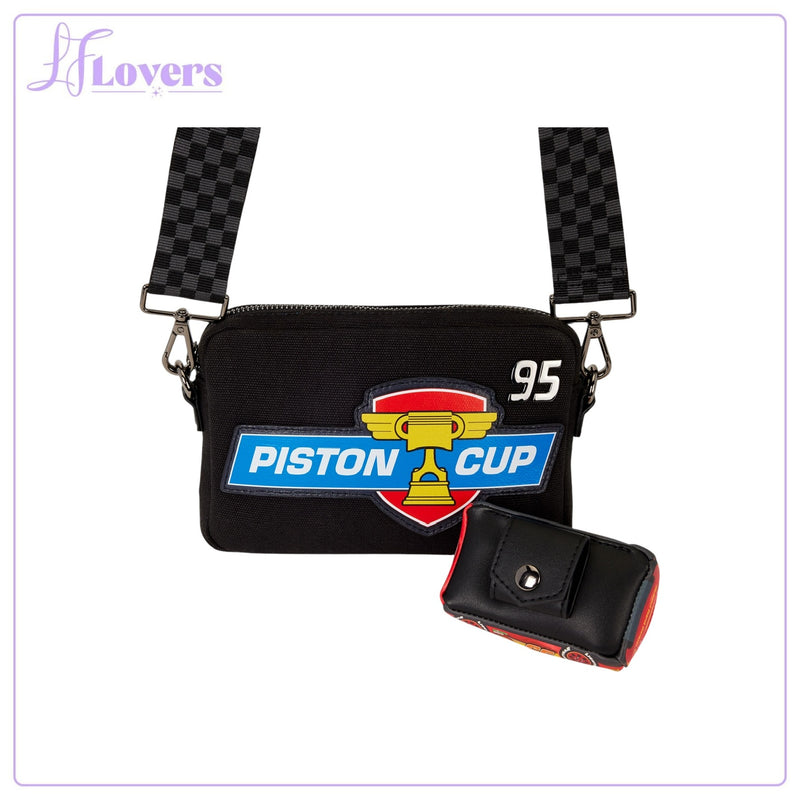 Load image into Gallery viewer, Loungefly Disney Pixar Cars 20th Anniversary Piston Cup Sling Crossbody Bag - Preorder
