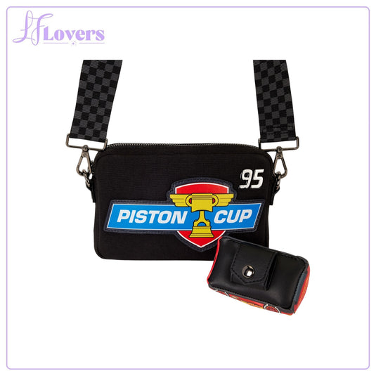 Loungefly Disney Pixar Cars 20th Anniversary Piston Cup Sling Crossbody Bag - Preorder
