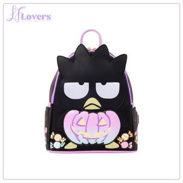 Load image into Gallery viewer, Loungefly Sanrio Badtz-Maru Pumpkin Cosplay Mini Backpack - Pre Order
