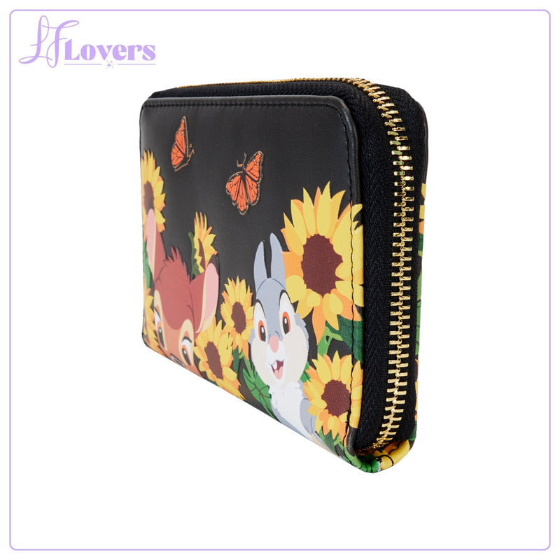 Load image into Gallery viewer, Loungefly Disney Bambi Sunflower Friends Zip Around Wallet - PRE ORDER - LF Lovers
