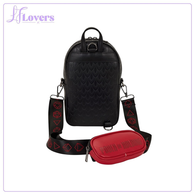 Load image into Gallery viewer, Loungefly Hasbro Dungeons &amp; Dragons Sling Bag With Coin Bag - PRE ORDER
