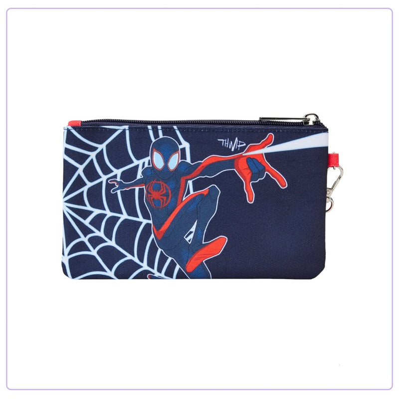 Load image into Gallery viewer, Loungefly Marvel Spiderverse Miles Morales Nylon Wristlet Wallet - PRE ORDER - LF Lovers
