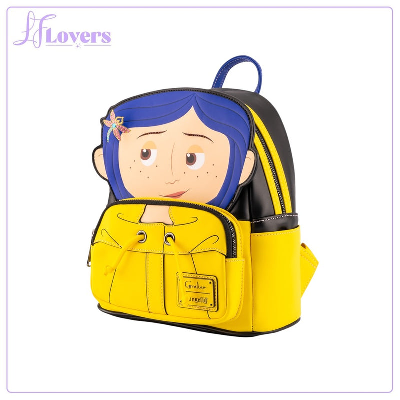 Load image into Gallery viewer, Loungefly Laika Coraline Raincoat Cosplay Mini Backpack - PRE ORDER

