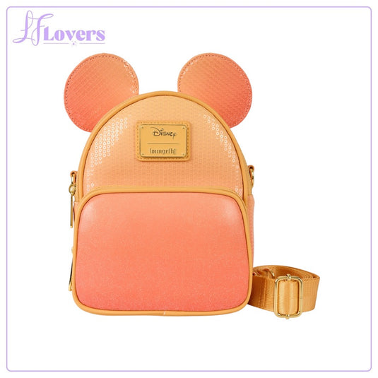 Loungefly Disney Mickey Mouse Glitter Convertible Mini Backpack - PRE ORDER