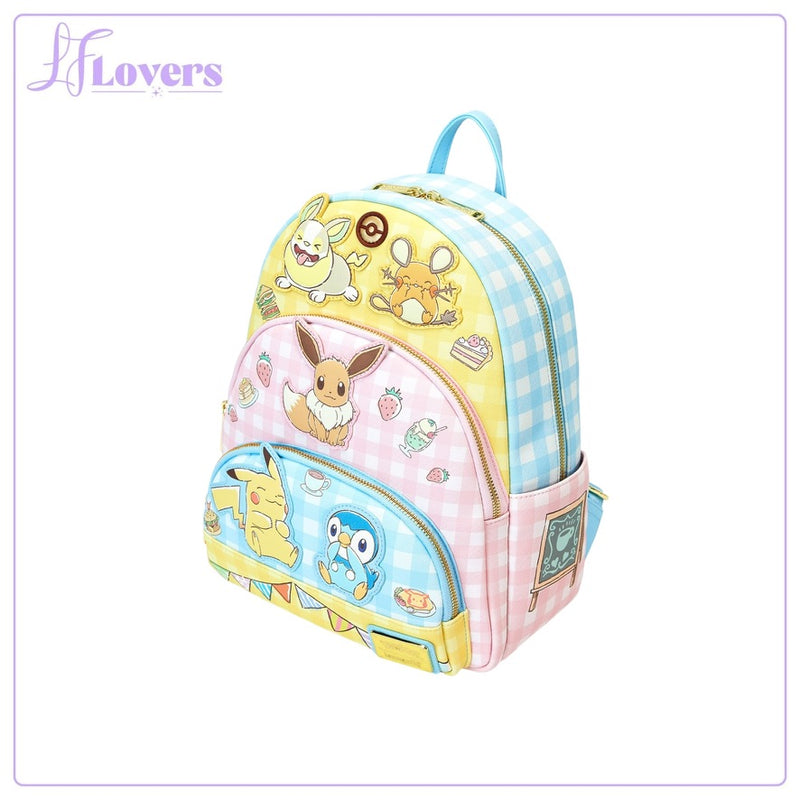 Load image into Gallery viewer, Loungefly Pokemon Cafe Triple Pocket Backpack
