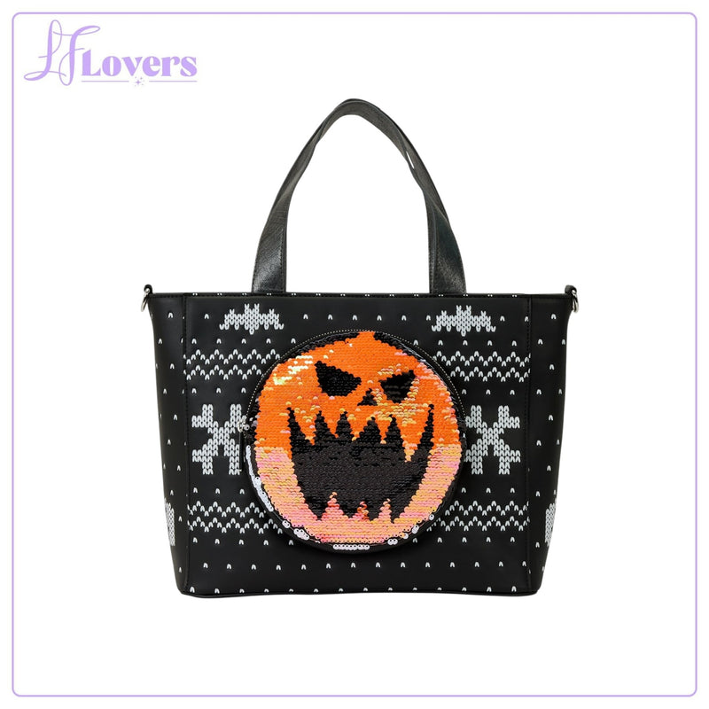 Load image into Gallery viewer, Loungefly Disney Nightmare Before Christmas Jack Tote Bag With Coin Bag
