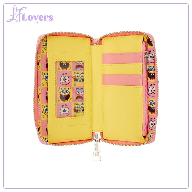 Load image into Gallery viewer, Loungefly Nickelodeon SpongeBob SquarePants &amp; Patrick Star Checkered Zip Around Wallet - PRE ORDER - LF Lovers
