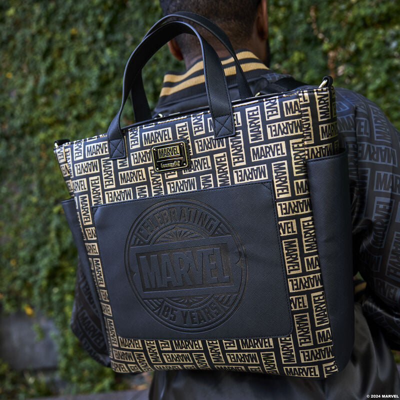 Load image into Gallery viewer, Loungefly Marvel Logo Convertible Backpack &amp; Tote Bag - LF Lovers
