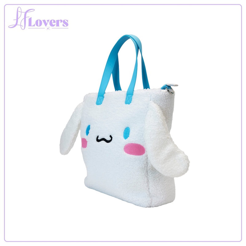 Load image into Gallery viewer, Loungefly Sanrio Cinnamoroll Sherpa Tote Bag With Coin Bag
