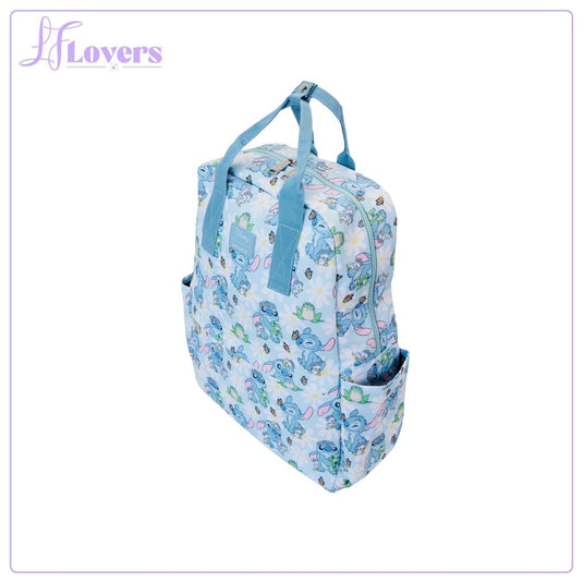 Loungefly Disney Lilo And Stitch Springtime Stitch AOP Full Size Nylon Backpack - PRE ORDER - LF Lovers