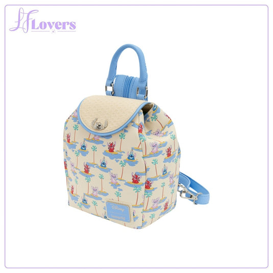 Loungefly Disney Lilo & Stitch Stitch, Angel, & Leroy Micro Mini Backpack - PRE ORDER