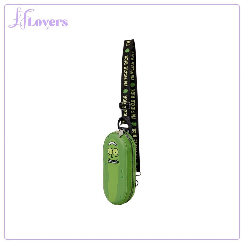 Load image into Gallery viewer, Loungefly Cartoon Network Rick and Morty Pickle Rick Sling Crossbody Bag- PRE ORDER
