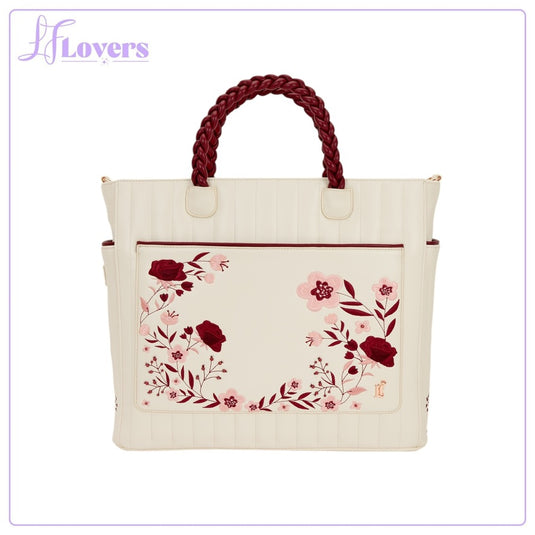 Loungefly Cream And Red Floral Tote - PRE ORDER