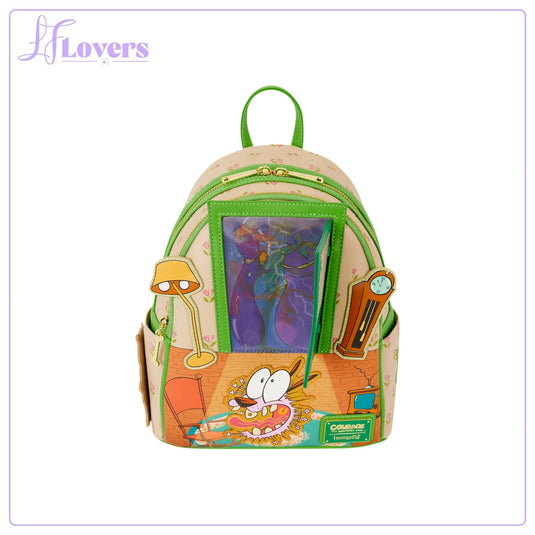 Loungefly Courage the Cowardly Dog Lenticular Mini Backpack - Preorder