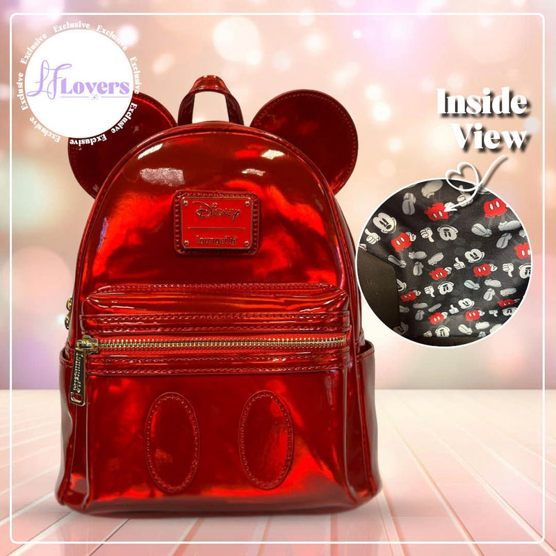 Load image into Gallery viewer, Loungefly Disney Mickey Mouse Red Oil Slick Mini Backpack - LF Lovers
