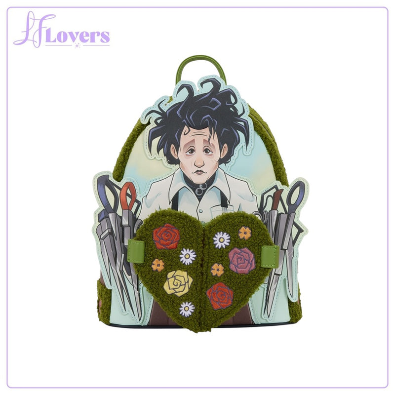 Load image into Gallery viewer, Loungefly Twentieth Century Studios Edward Scissorhands Sherpa Mini Backpack - PRE ORDER
