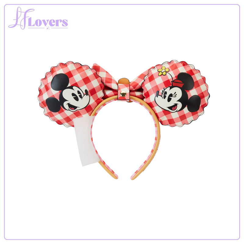 Load image into Gallery viewer, Loungefly Disney Minnie and Mickey Picnic Pie Ear Headband - PRE ORDER - LF Lovers
