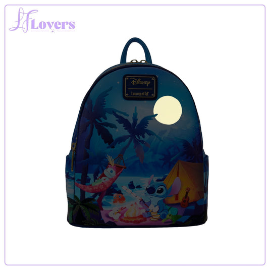 Loungelfy Disney Lilo And Stitch Camping Cuties Mini Backpack - PRE ORDER