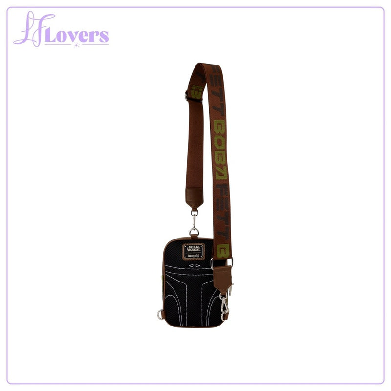 Load image into Gallery viewer, Loungefly Star Wars Boba Fett Sling Crossbody Bag

