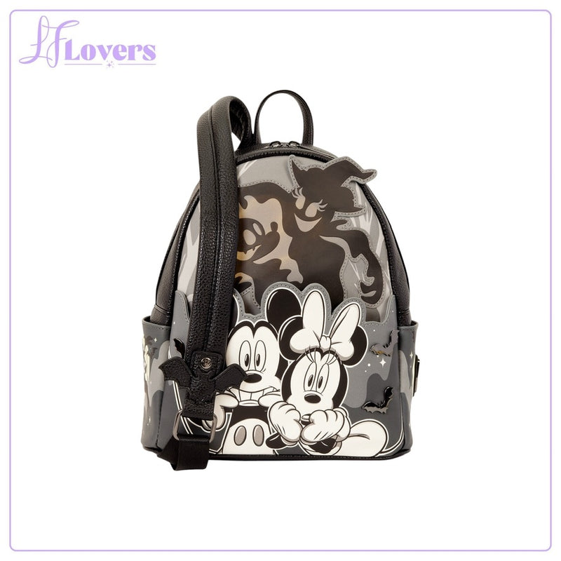 Load image into Gallery viewer, Loungefly Disney Mickey &amp; Minnie Ghost Light Up Glow Mini Backpack - Preorder
