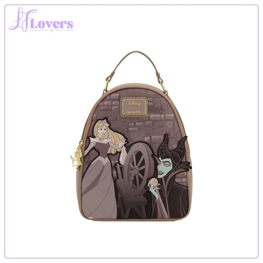 Loungefly Disney Sleeping Beauty Spinning Wheel Mini Backpack - PRE ORDER