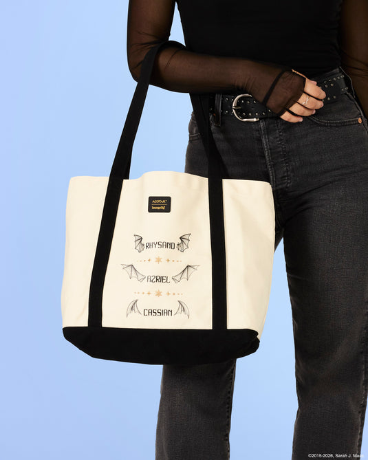 Loungefly ACOTAR The Bat Boys Canvas Tote Bag - Preorder