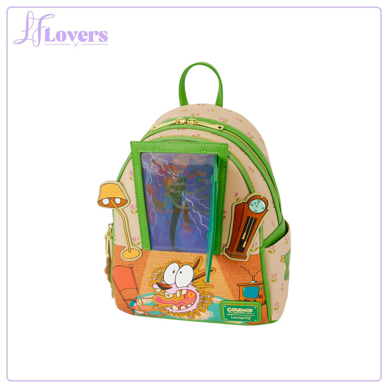 Load image into Gallery viewer, Loungefly Courage the Cowardly Dog Lenticular Mini Backpack - Preorder

