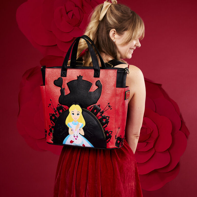 Load image into Gallery viewer, Loungefly Disney Alice in Wonderland Villains Convertible Crossbody
