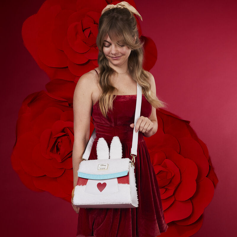 Load image into Gallery viewer, Loungefly Disney Alice in Wonderland White Rabbit Cosplay Crossbody
