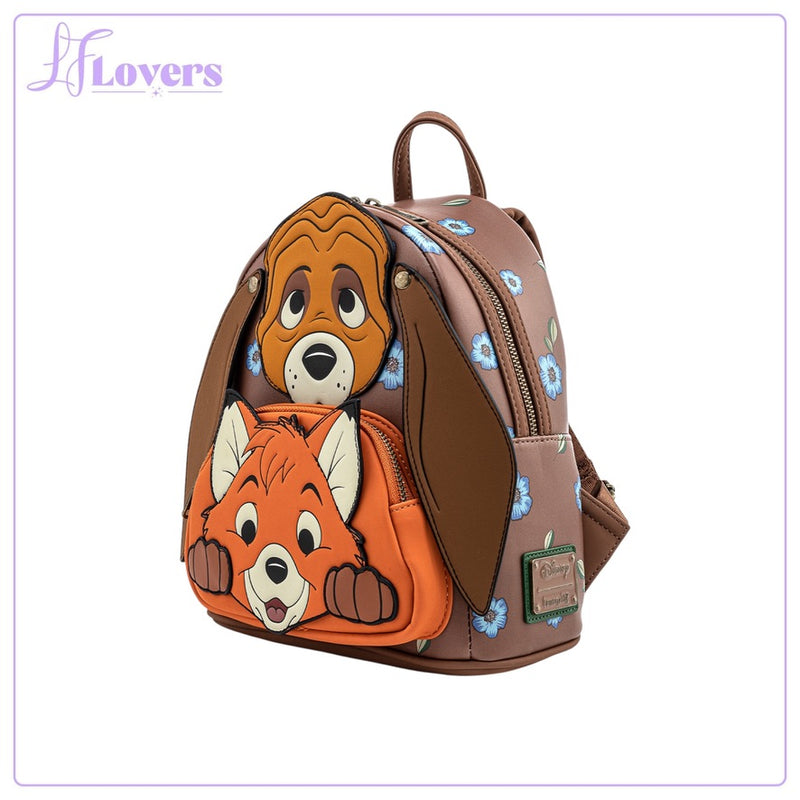 Load image into Gallery viewer, Loungefly Disney Fox And The Hound Tod And Copper Cosplay Mini Backpack
