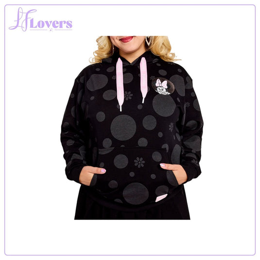 Loungefly Disney Minnie Rocks The Dots Floral Unisex Hoodie - LF Lovers