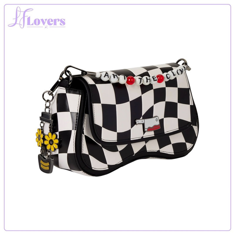Load image into Gallery viewer, Loungefly Terrifier Art the Clown Checkered Crossbody Bag - Preorder
