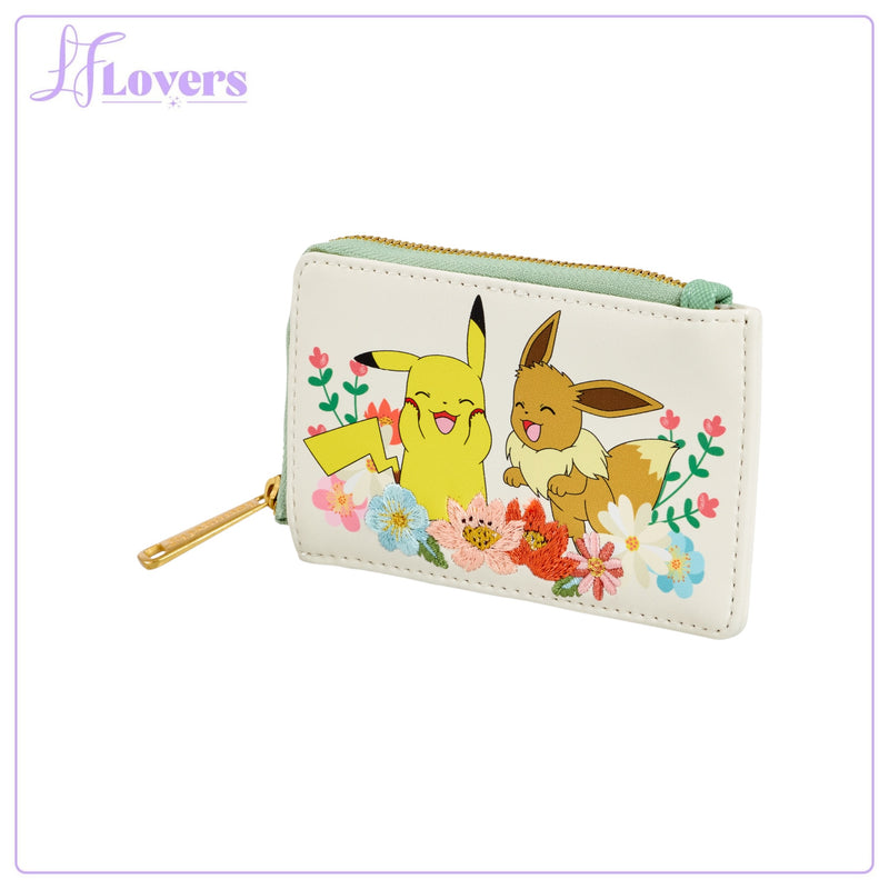 Load image into Gallery viewer, Loungefly Pokemon Pikachu &amp; Eevee Floral Wallet - LF Lovers
