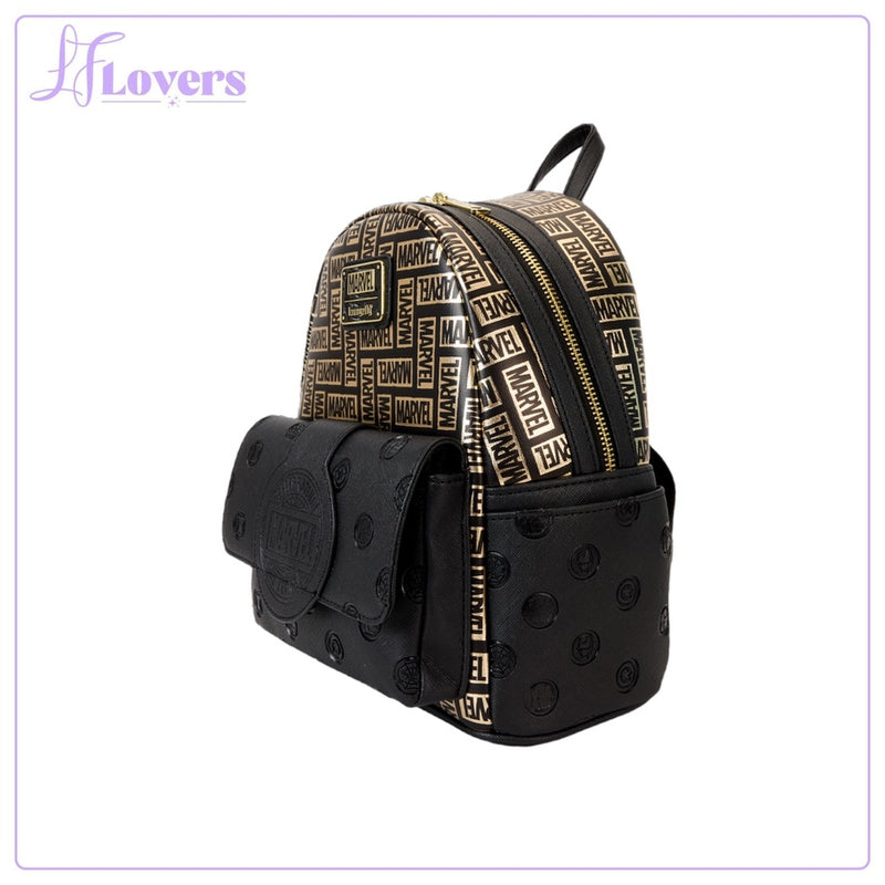 Load image into Gallery viewer, Loungefly Marvel Logo Classic Mini Backpack
