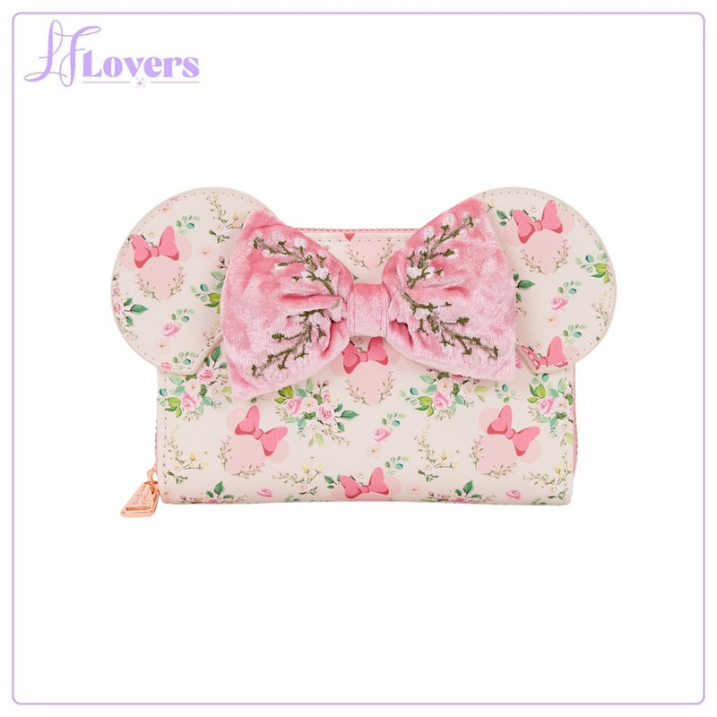 Load image into Gallery viewer, Loungefly Disney Minnie Mouse Floral Zip Around Wallet
